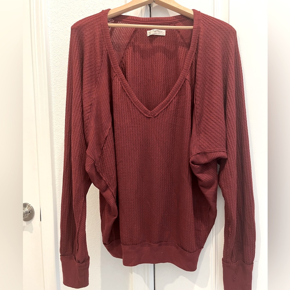 NWOT We The Free Dolman Long Sleeve V-Neck Thermal